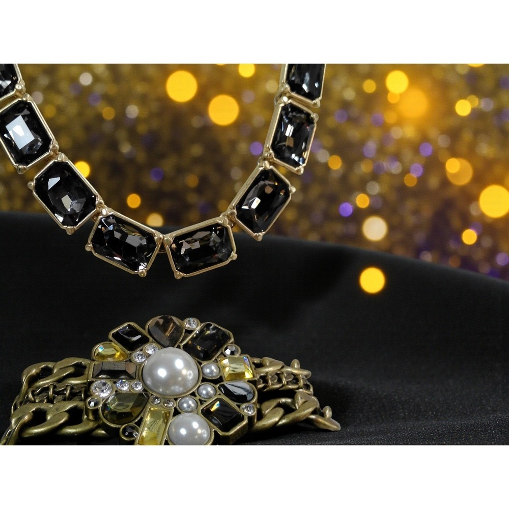 Lia Sophia Paris Gold Tone Chunky Chain Necklace Bracelet Set‎